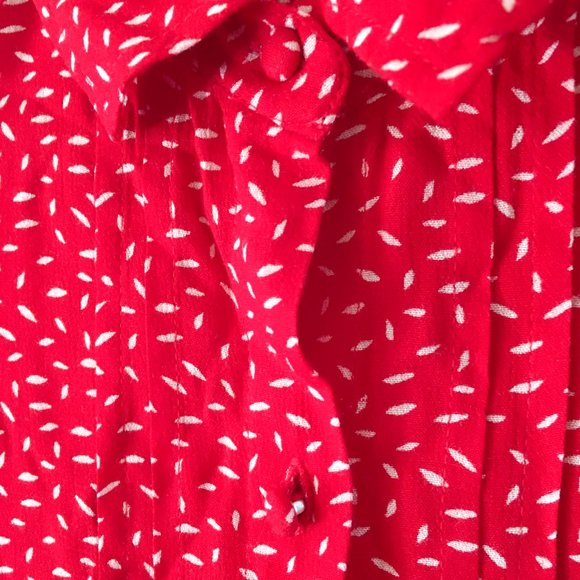 Red Lucky Brand Long Sleeve Blouse - Picture 3 of 9